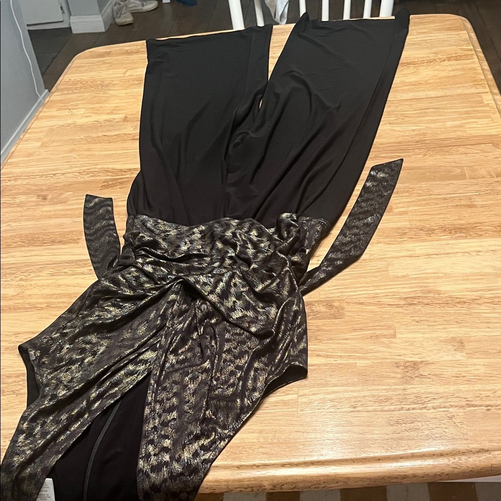 Cache Metallic Wrap Jumpsuit - image 3